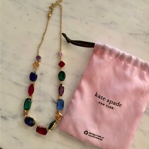 kate spade Gold Chain Necklace with Multicolor Candy Shop Gemstones